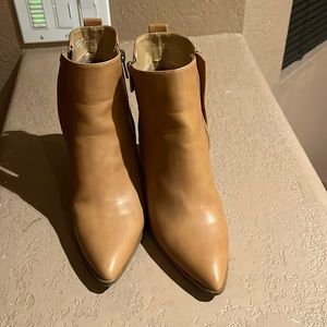 Tan Women's Size 7 High Heel Ankle Boots
